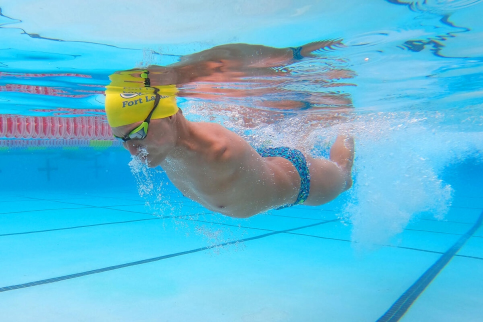 USA. Refugee athlete Abbas Karimi trains with hopes of securing a place on the Tokyo 2020 Refugee Paralympic Team