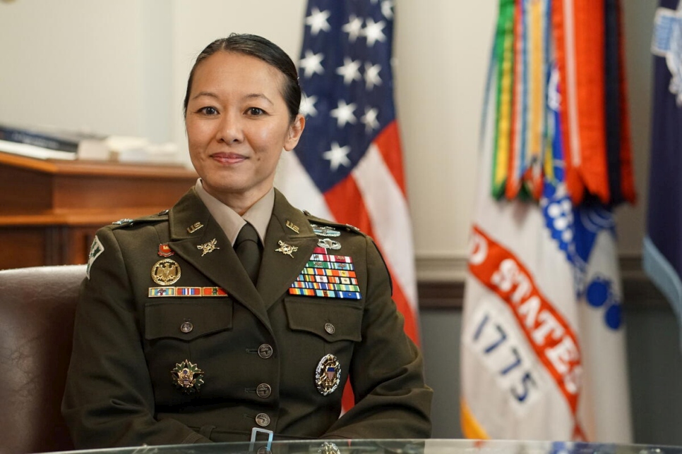 USA. Former refugee now ranks as the highest active-duty woman of Vietnamese descent in the U.S. Army