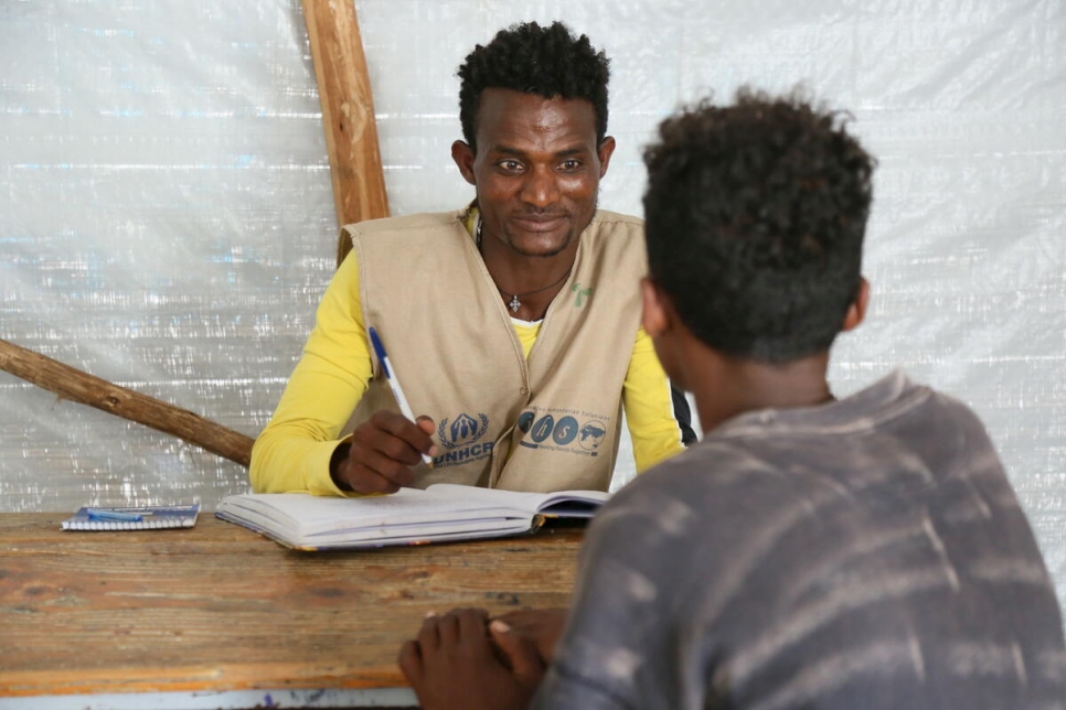 Ethiopia. A network of UNHCR-supported social workers support those forcibly displaced by the Tigray conflict