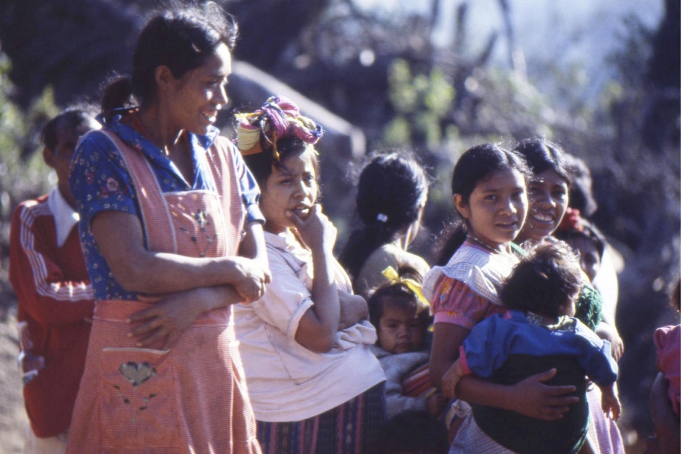 Guatemalan refugees in Chiapas, Mexico in 1984. Mass displacement from Central America in the 1980s formed the impetus for the Cartagena Declaration that Leonardo Franco helped develop.
