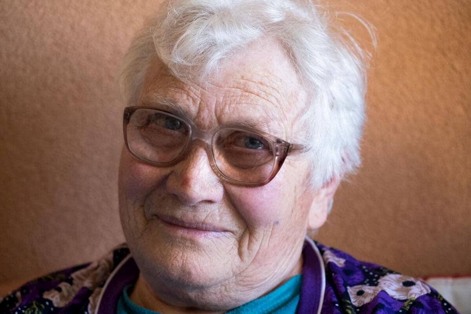 Liubov (Luba) Suhai, 80, fled her village outside Kyiv on 16 March.  