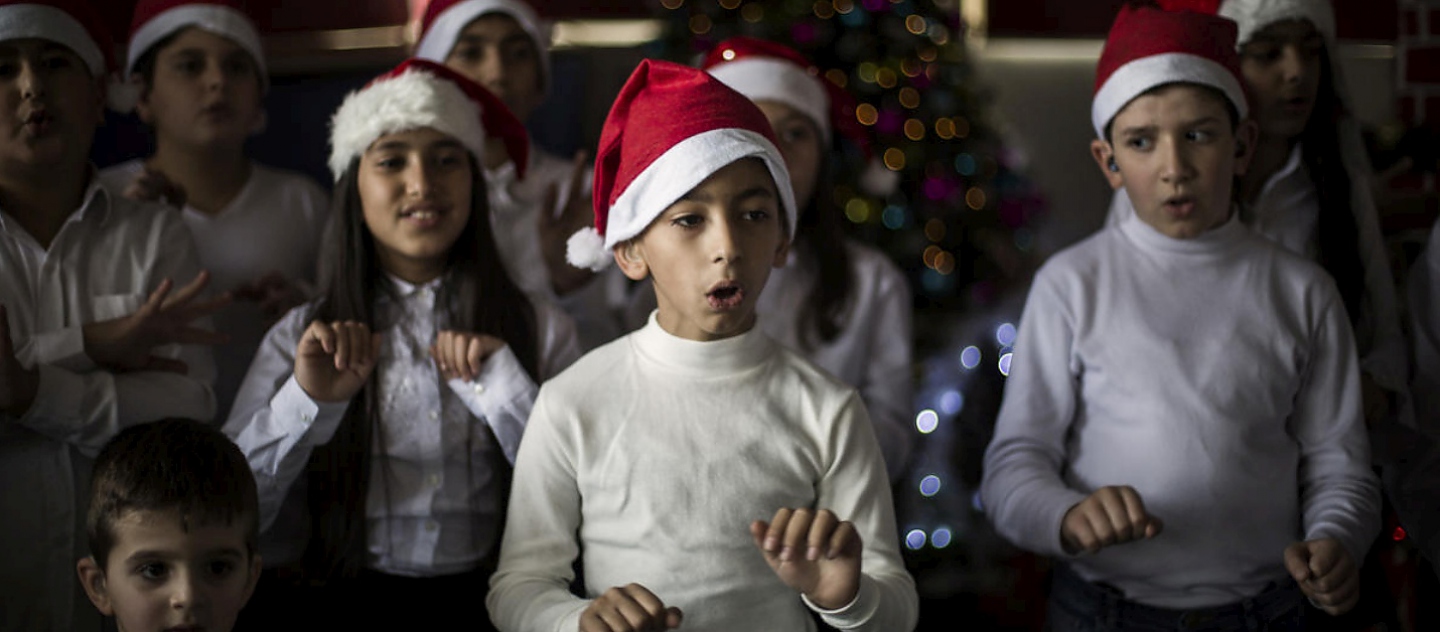 Christmas choir by deaf children at FAID school