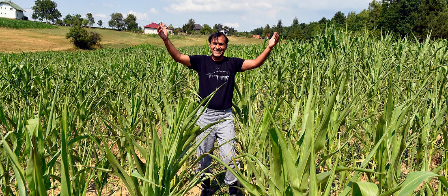 Bosnia and Herzegovina. Asylum seeker from Iran in Bihac