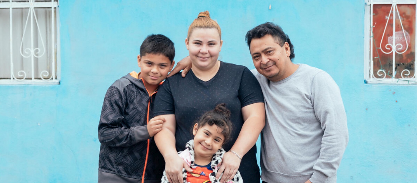 Mexico has given a new life to Cesar, 46, Dania, 26, and her children Javier, 11, and Nelly, 6.