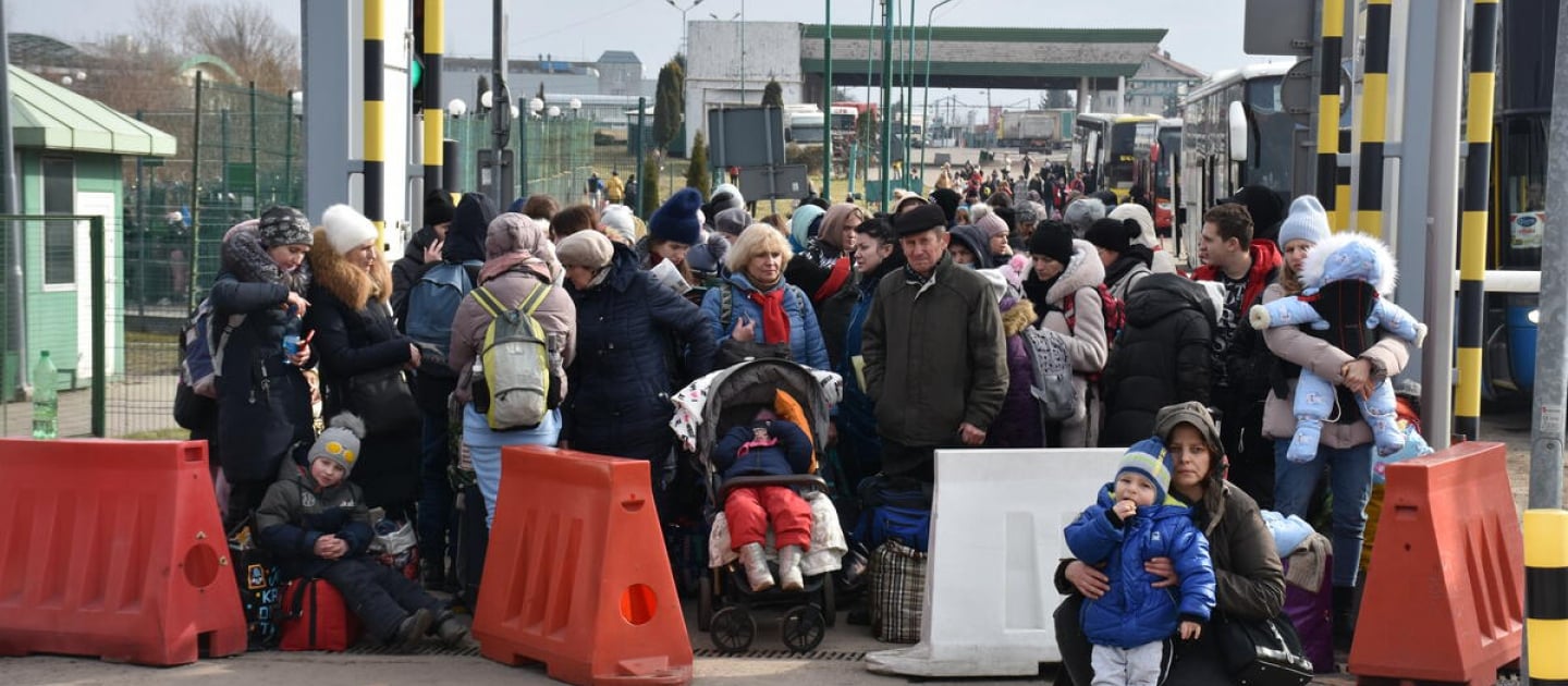 Poland. Arrival of refugees