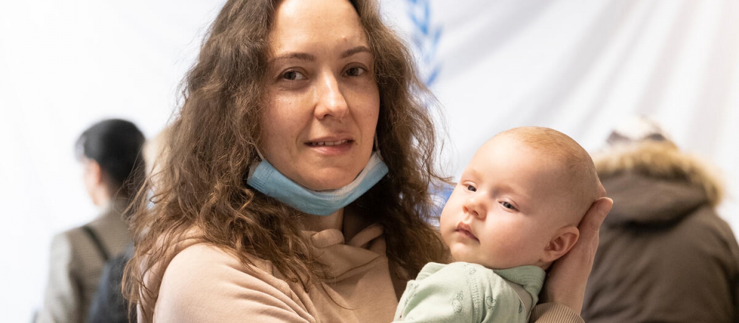Poland. Refugees from Ukraine wait to register for cash assistance in Warsaw