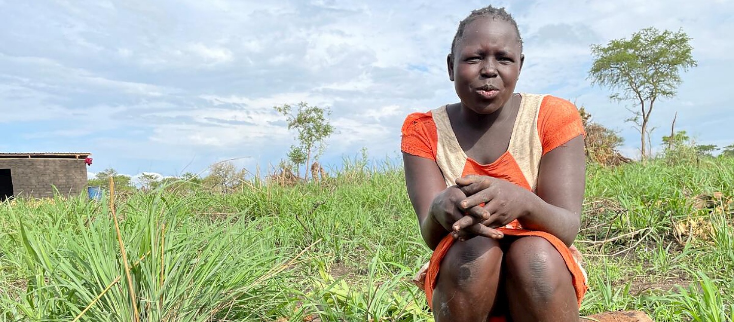 South Sudan. Farming community work together to raise themselves out of poverty