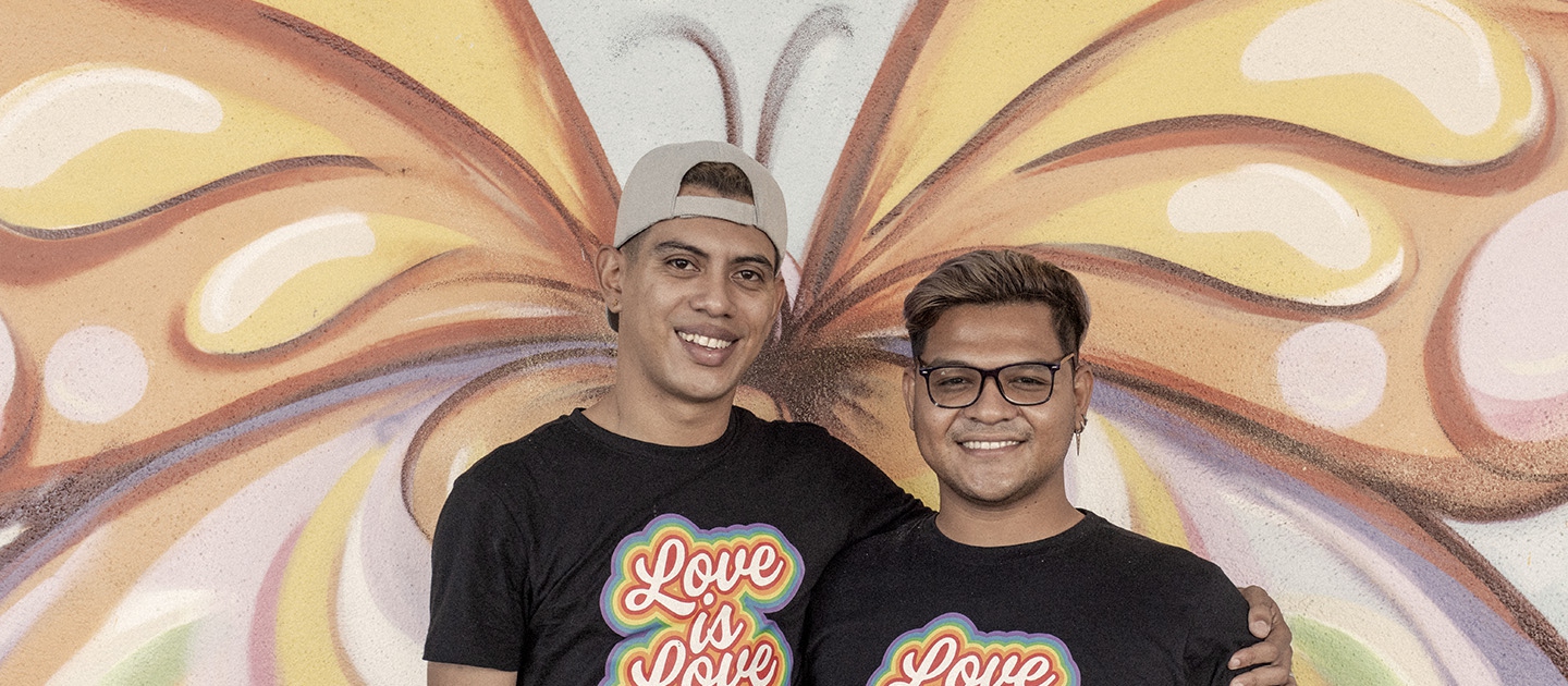 A gay couple, who fled persecution, spend the afternoon orienting themselves at a shelter near the United States-Mexico Border. 