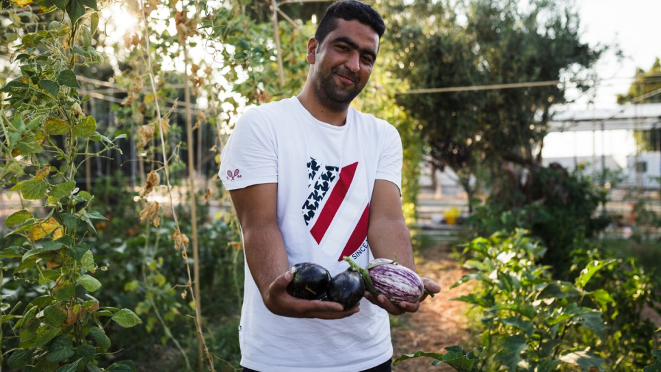 "It's a good way to make new friends," said Afghan refugee Mohammed Arif, who enjoys working in the communal garden.