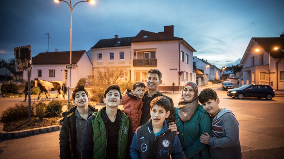 Ahmad Mansour and his wife Sara are now bringing up not only their own three sons, Feras (12), Nabil (11) and Sohaib (3), but also two nephews, Abdullah (17) and Mostafa (15) in Austria.