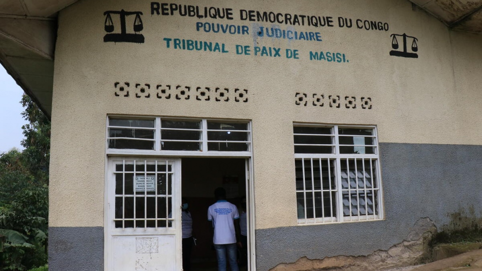 UNHCR works with various agencies to provide protection services such as legal support at centres like this one in Masisi, the Democratic Republic of the Congo.