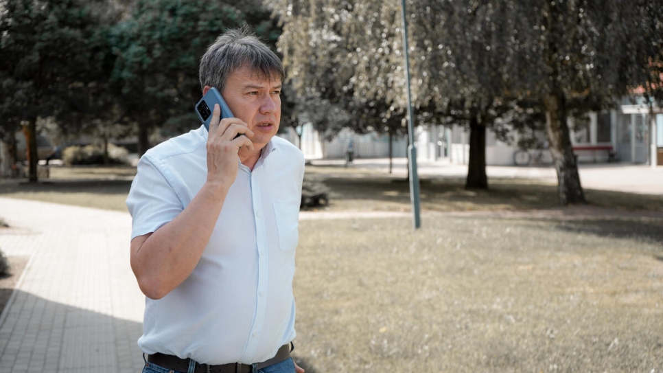 The mayor's phone never stops ringing. He oversees the municipality's own emergency relief efforts while  coordinating with other organizations, and he still has a town to run.