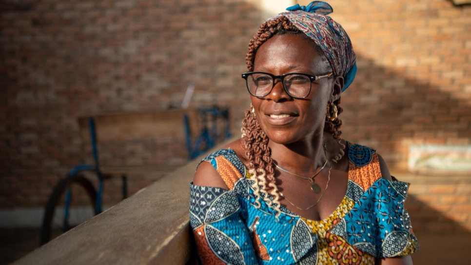 Pascaline Sango Ngena, 49 ans, vit avec ses six enfants dans le camp de réfugiés de Nyakanda après avoir fui les violences en RD Congo en 2019. 