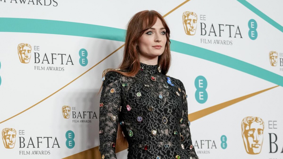 Sophie Turner attends the EE BAFTA Film Awards 2023 at The Royal Festival Hall on 19 February 2023 in London, England. 