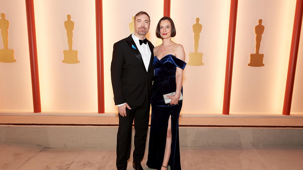 Oscar® nominee Viktor Müller and guest arrive on the red carpet of the 95th Oscars® at the Dolby® Theatre at Ovation Hollywood on Sunday, 12 March 2023.