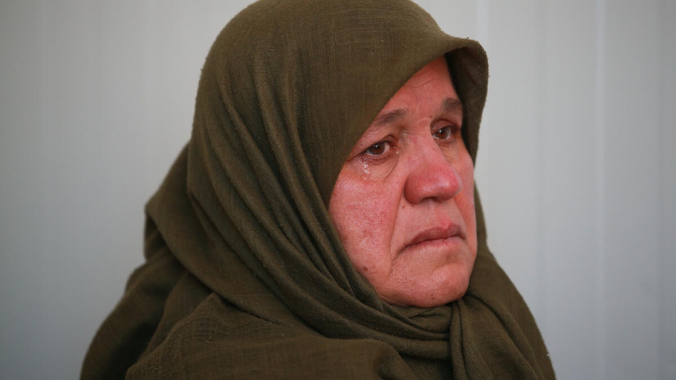 Amhet's mother Aliye lost a son and grandson in the earthquake.