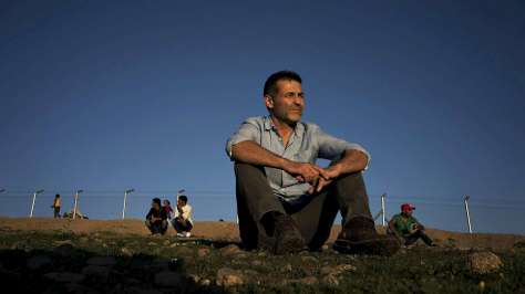 Iraq. Khaled Hosseini, Goodwill Ambassador for UNHCR, the UN Refugee Agency, visits Syrian refugees in Norther Iraq