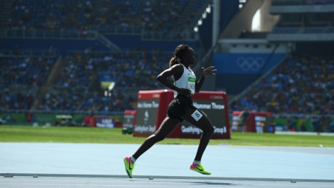 UNHCR, the UN Refugee Agency - South Sudanese refugee, Rose Nathike Lokonyen, runs the 800-metres for the Refugee Olympic Team in the Maracanã stadium in Rio, Brazil (2016).  