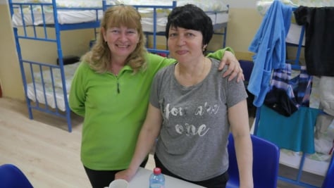 SK. Ukrainian refugee sisters Antonina and Natasha in Slovakia