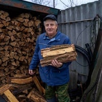 Fedir received winter cash assistance from UNHCR and purchased enough wood for winter. 