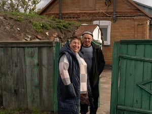 Larysa and Anatolii found a safe home in central Ukraine after fleeing from their occupied town in Donetsk region.