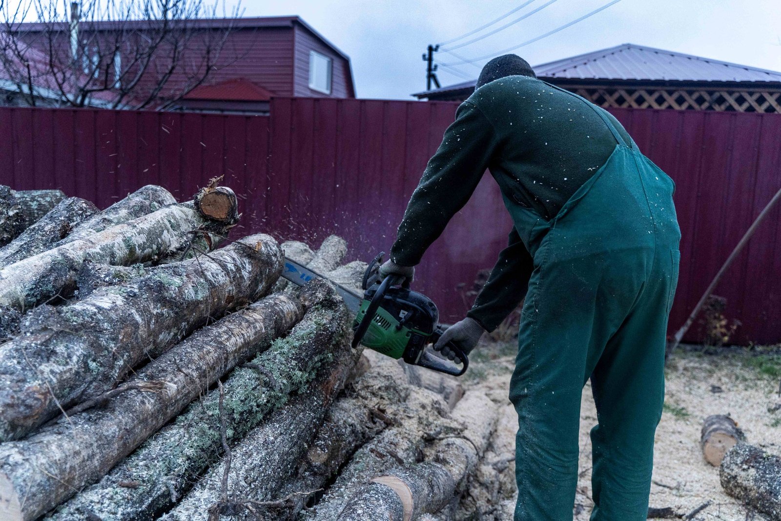 In rural areas of Ukraine, firewood is one of the primary and most reliable ways to heat homes during winter. 