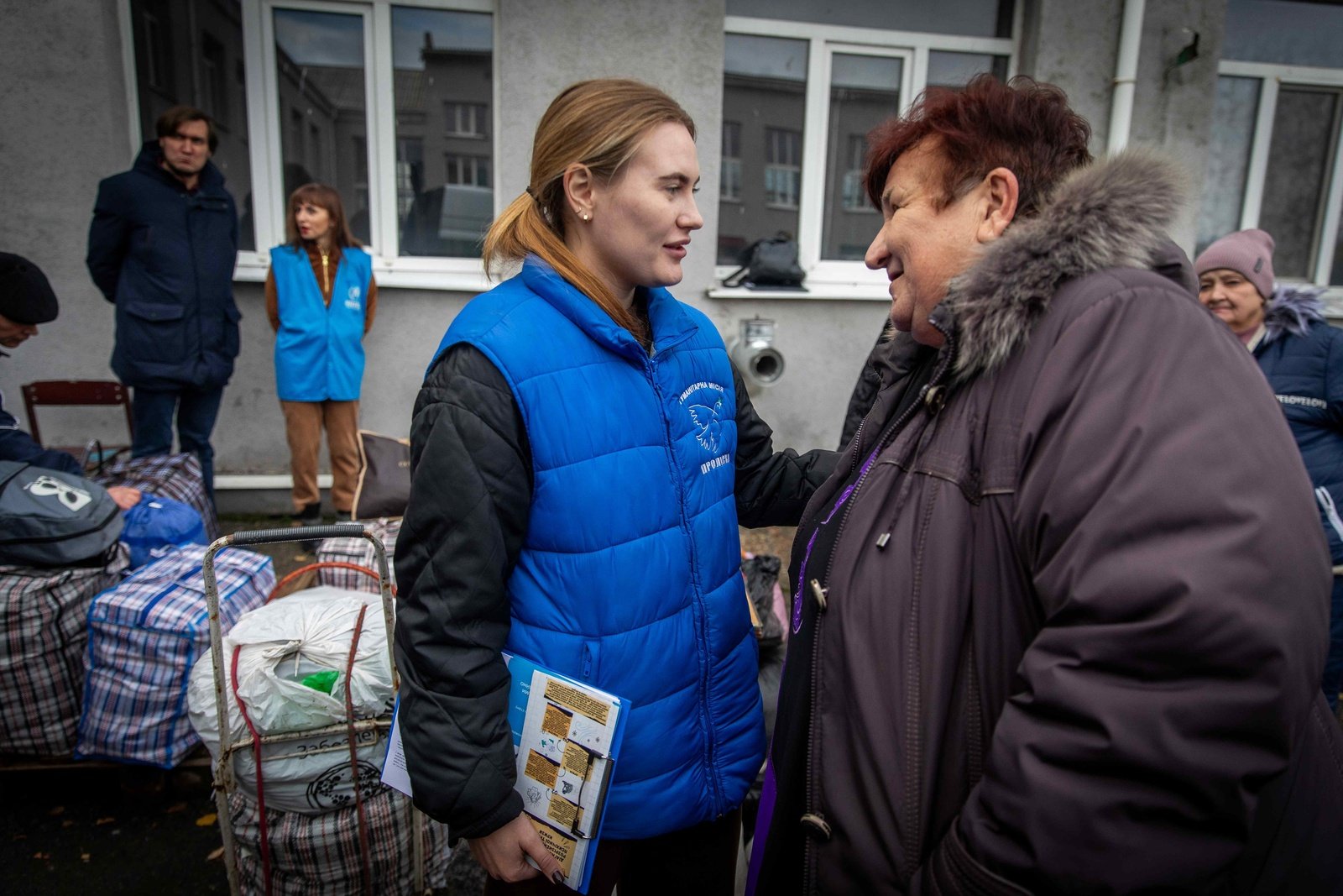 Alina Serdiukova, junior psychologist, Proliska office in Pavlohrad, 24 y.o assisting evacuees at Oleksandrivka transit centre in Donetsk oblast