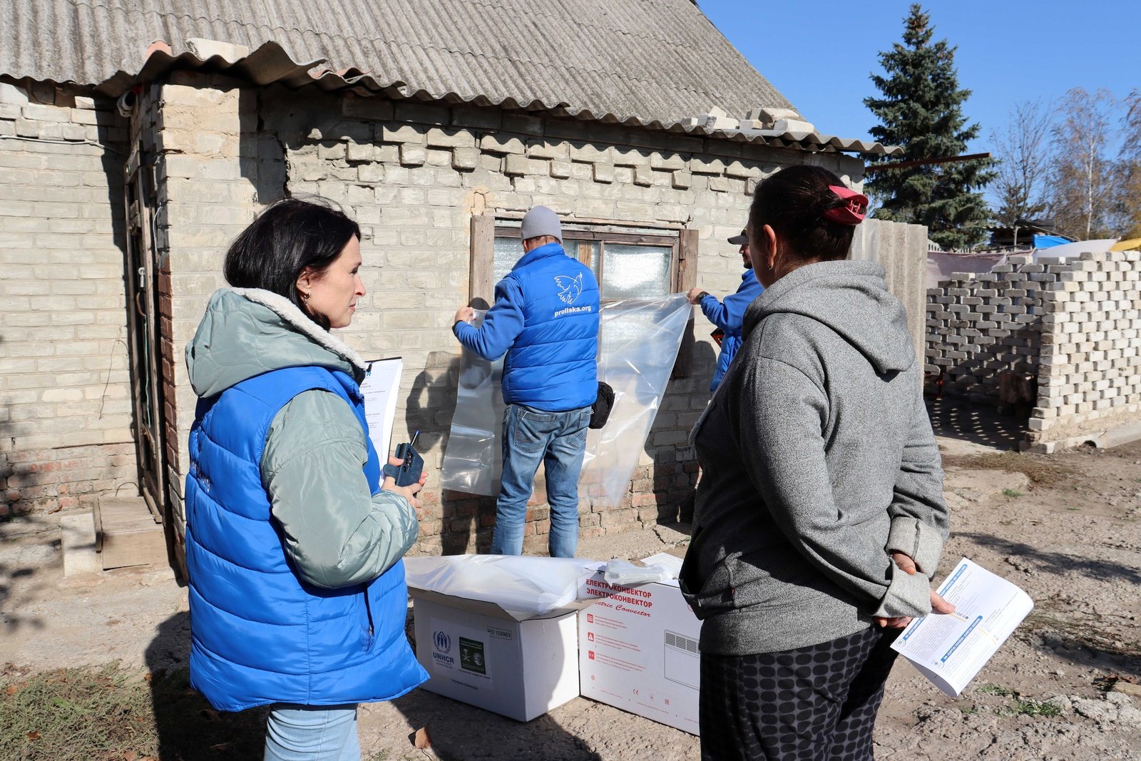 After fleeing the war, Anna and her family found shelter in a house that needed renovation