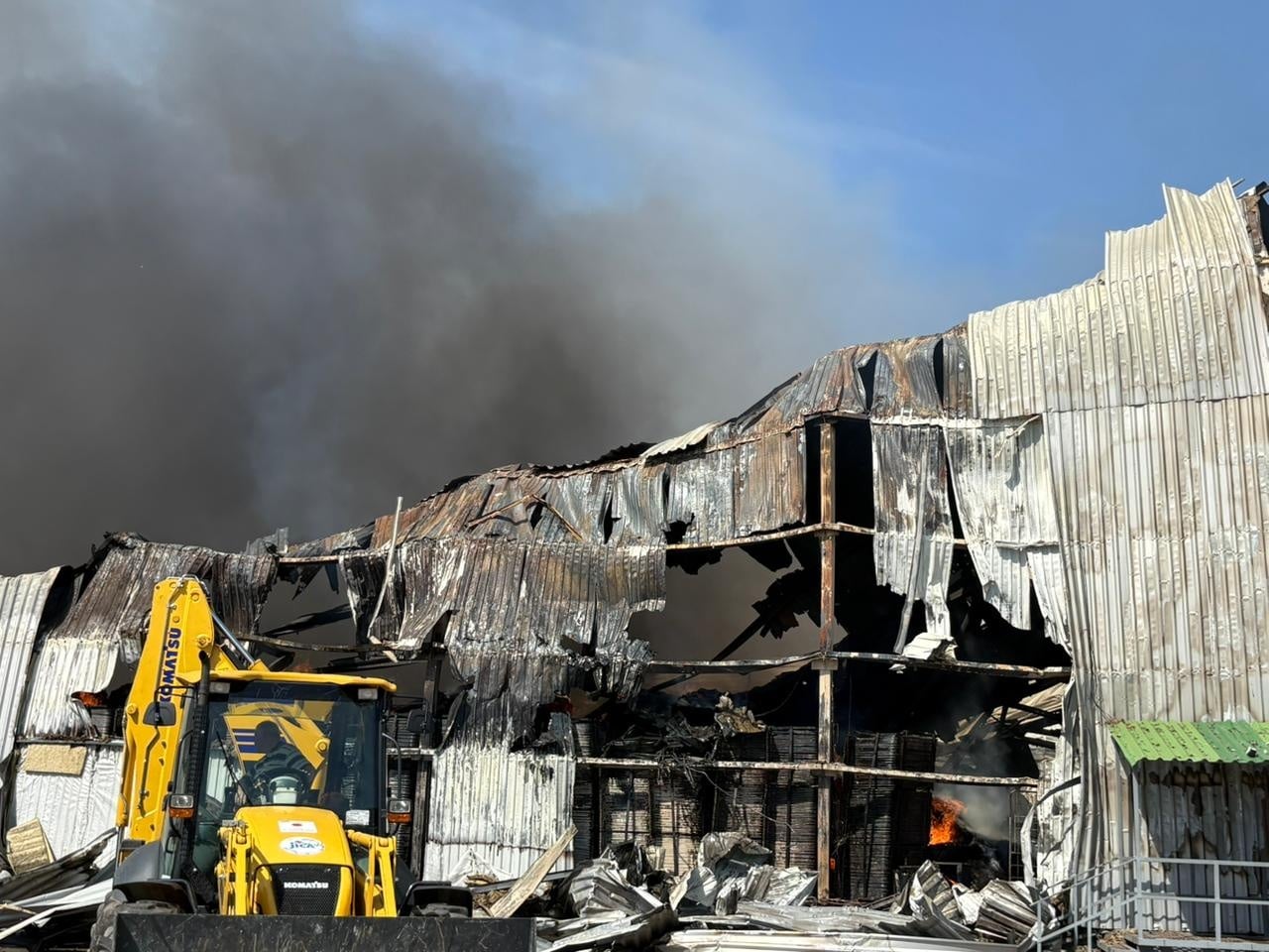Destroyed warehouse