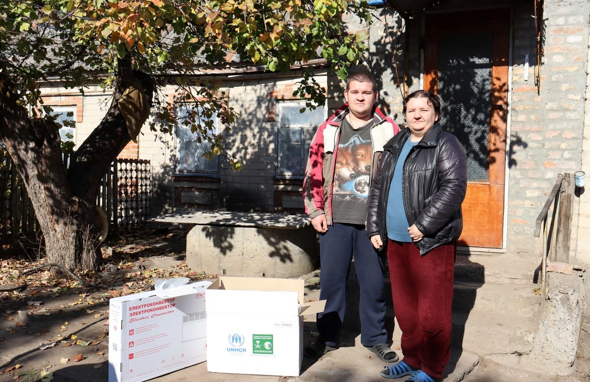 Ольга та її родина змогли утеплити свій будинок перед зимою за підтримки УВКБ ООН. 