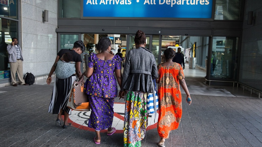 South Africa. Congolese refugees resettled to France