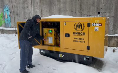 UNHCR provides generators to help families stay warm amidst blackouts