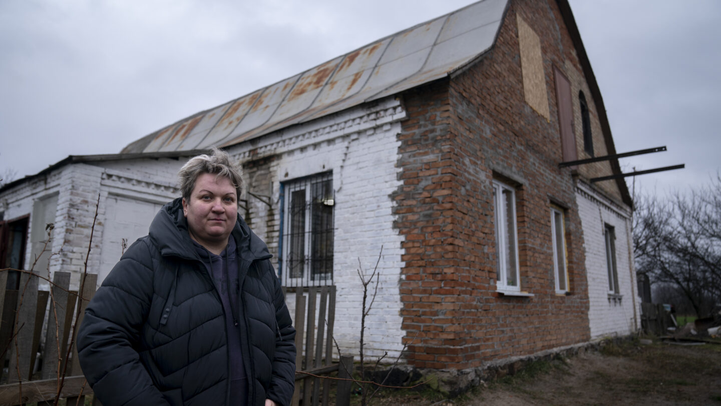Ukraine. Family shop reopens in Ozershchyna village after UNHCR repairs