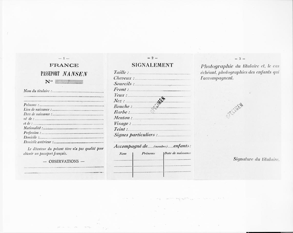 A sample of a passport