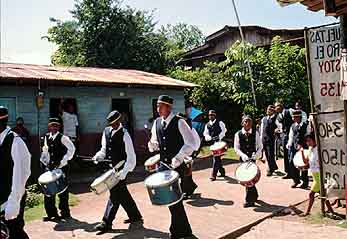 The parade in Jaque celebrating Panama's independence from Colombia.