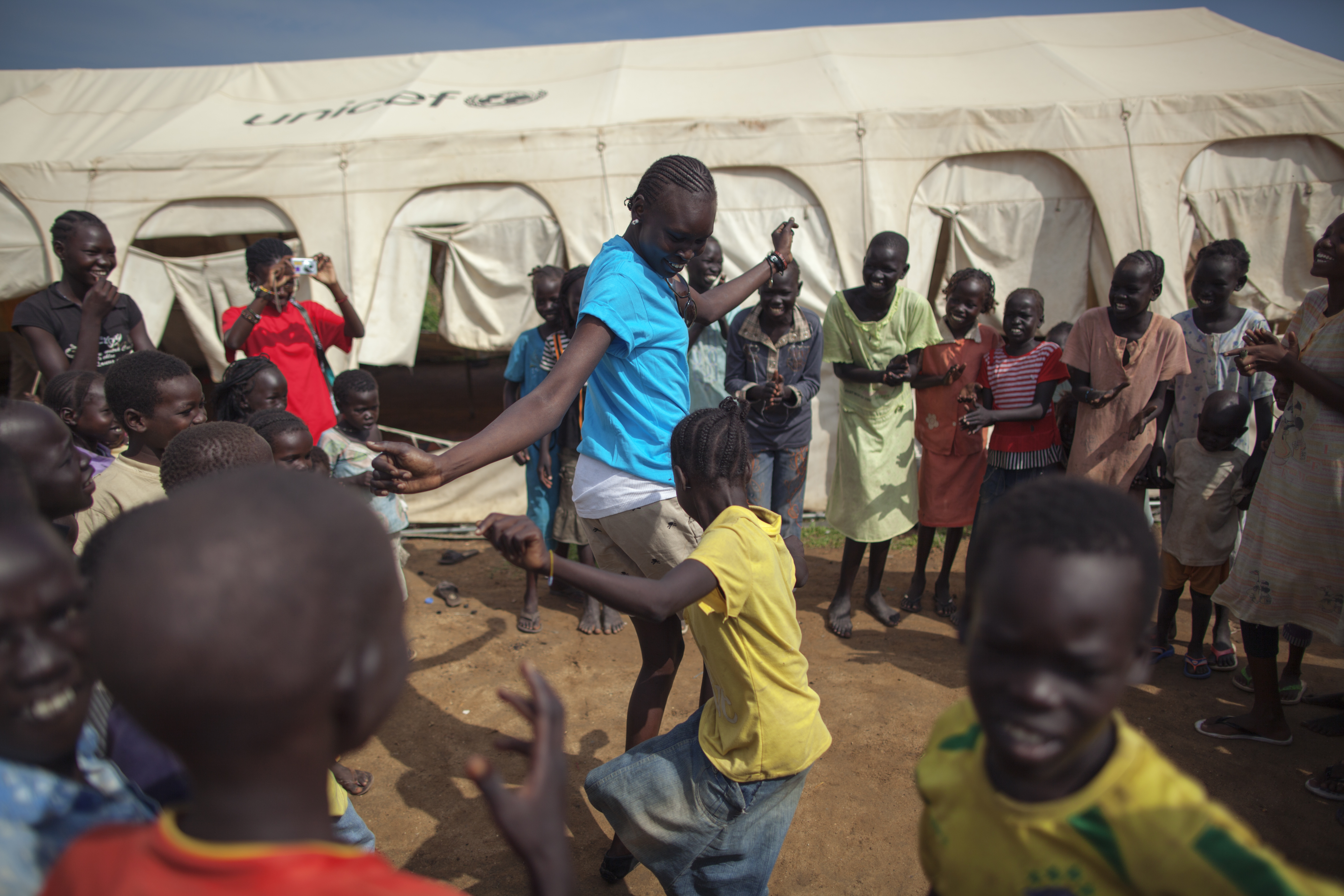 South Sudan. Alek Wek's visit.