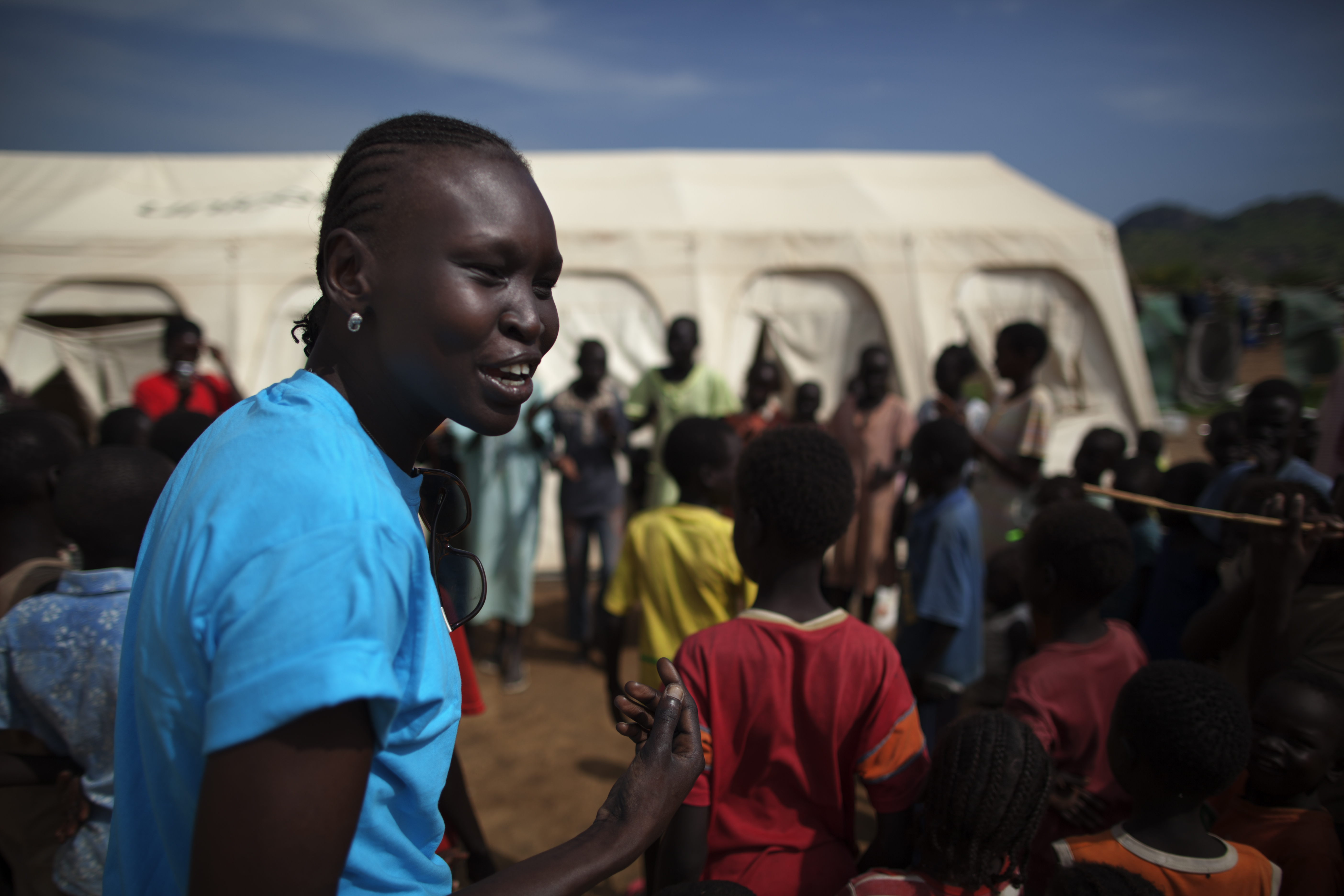 South Sudan. Alek Wek's visit.