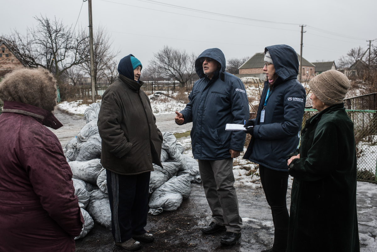 Ukraine. Coal supply to Luhanske village