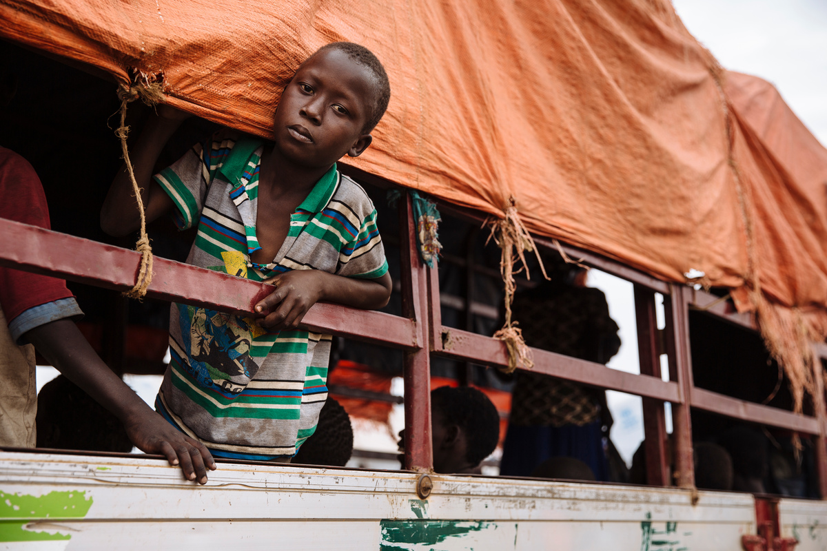 Uganda. South Sudanese refugees at the Imvepi reception centre