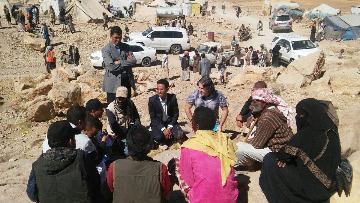 Yemen. With internally displaced people
