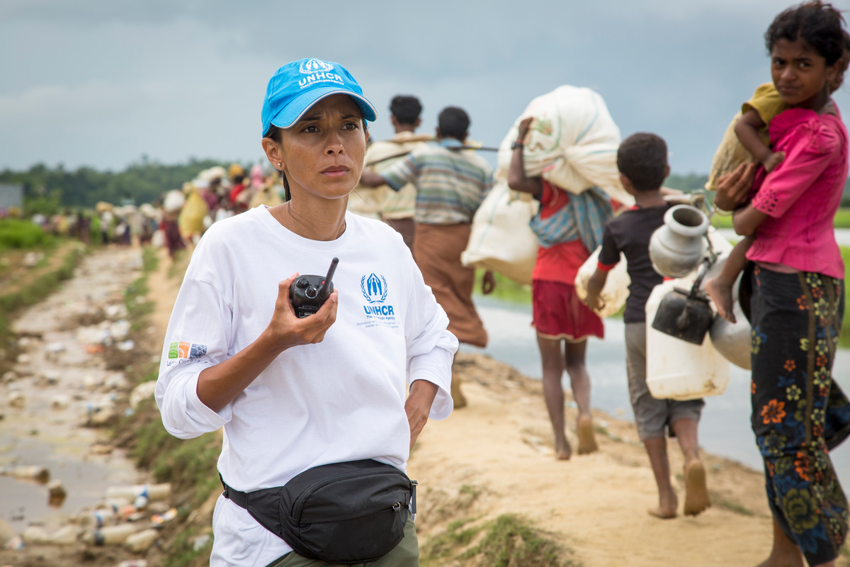 Bangladesh. New Rohingya arrivals at transit centre