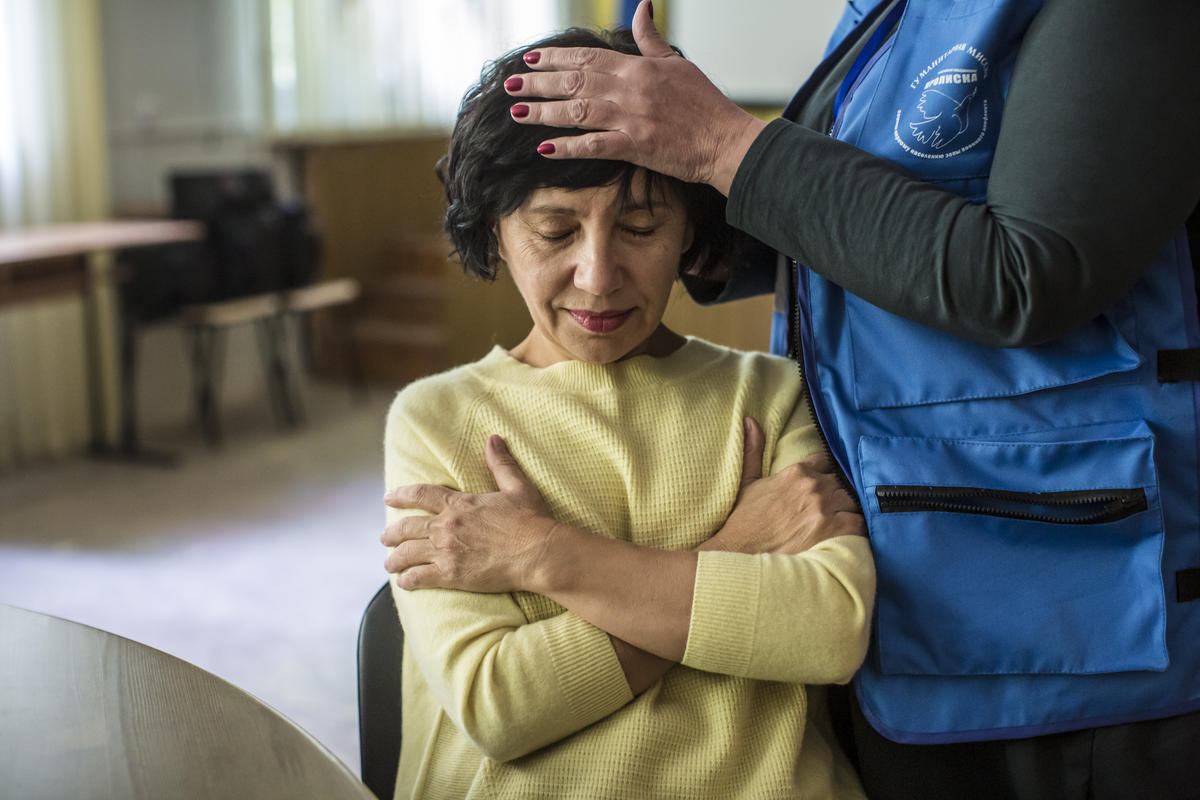 Ukraine. People living in the contact zone are getting psychological support