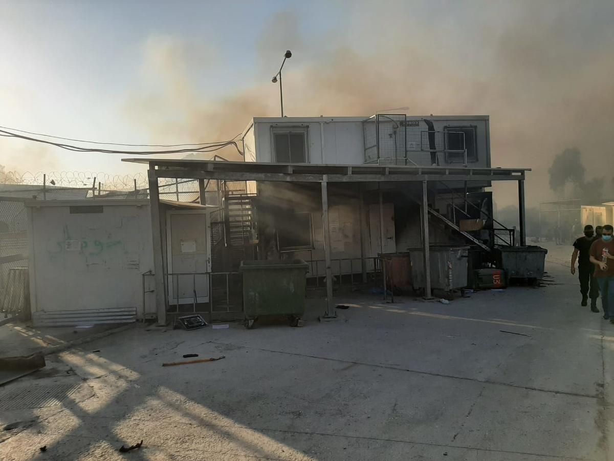 Greece. Fire destroys Moria reception and identification centre on Lesvos