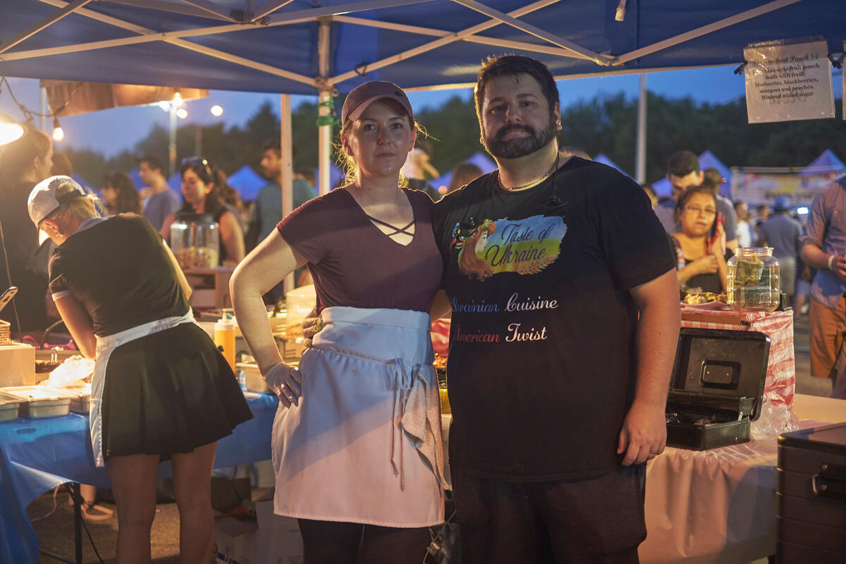 USA – Sam and Natasha Ilyayev, vendors at the Queens Night Market.