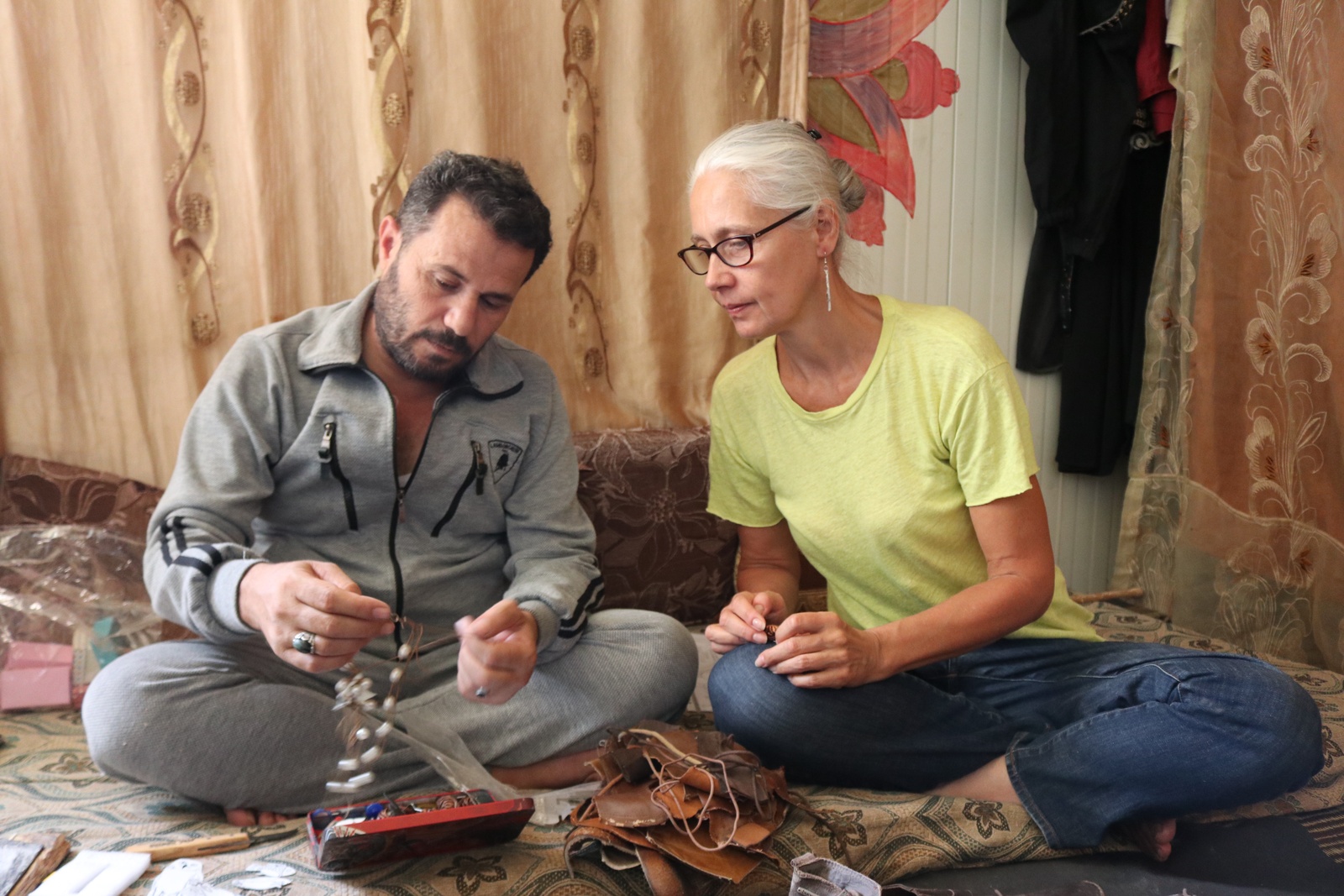 Hamden's talent was spotted by social artist and designer Professor Helen Storey MBE in her role as Za'atari camp's Artist in Residence