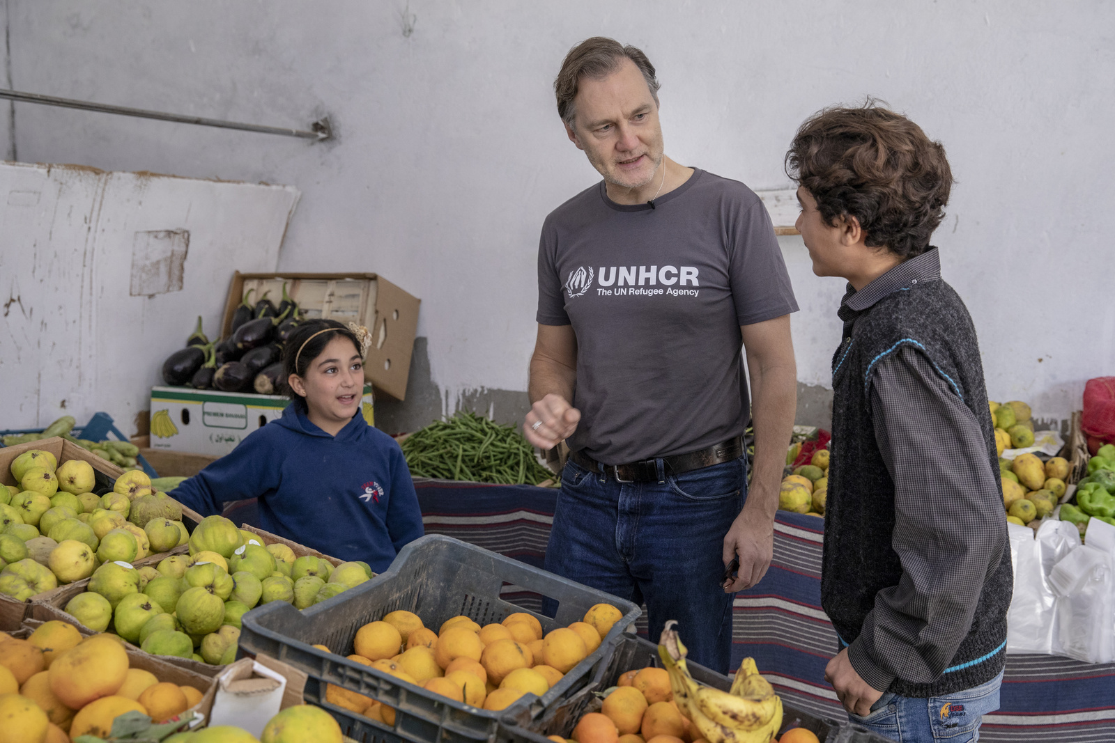 David Morrissey visits Cairo with UNHCR