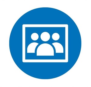 An icon of people within a frame