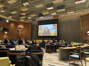 Assistant High Commissioner for Protection, Ruvendrini Menikdiwela, elivers a statement to the Peacebuilding Commission.