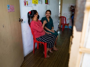 Malaysia. Refugee women attend sewing classes in Kuala Lumpur