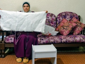 Jordan. Handicraft skills help Syrian refugee provide for her family